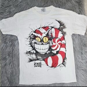 RARE VINTAGE ANDAZIA MINT CONDITION 90s CHESHIRE CAT ALICE IN WONDERLAND TEE